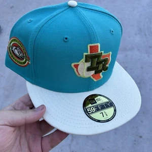 7 5/8 Texas Rangers Light Blue Fitted Baseball Hat - Picture 1 of 1