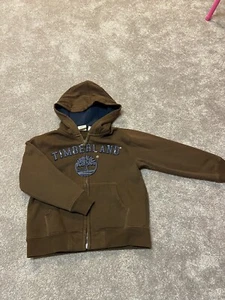 Timberland Toddler Boy Brown Hoodie With Zipper Closure. Sz 4 - Picture 1 of 4