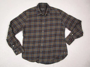 Rag Bone Shirt Mens Large Green Flannel Button Up Engineered Long Sleeve Work - Picture 1 of 8