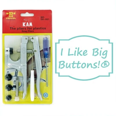 KAM Plastic Snap Hand Press Pliers/Awl for Cloth Diapers/PUL/Bibs (4 Dies Sizes) - Image 1 of 4