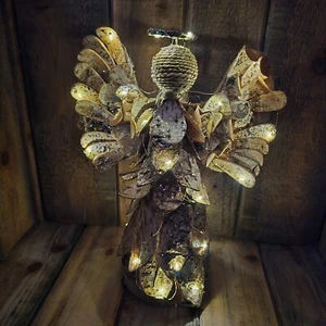 KERAMIKSCHEUNE BELEUCHTET BIRKE WALD ENGEL CHRISTBAUMAUFSATZ 16,5" BELEUCHTET - Bild 1 von 10