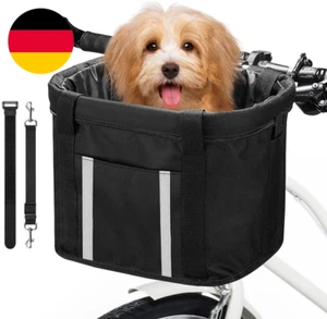 ANZOME Fahrradkorb, Faltbar, Für Kleine Haustiere, Katzen, Hunde, Abnehmbarer Fa