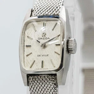 *NEAR MINT* Vintage OMEGA De Ville Cal.485 Hand Winding Silver Dial Ladies Watch - Picture 1 of 18