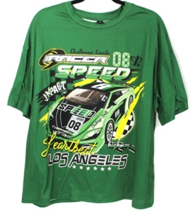 Camiseta Los Angeles California Speed Racing Cars verde gráfica para hombre adulto OXL - Imagen 1 de 3