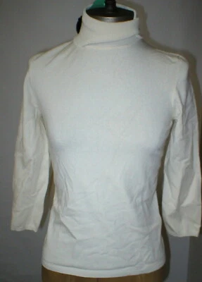Nuevo con etiquetas Nuevo para mujer 6 ROJO Valentino Off White Beige LS Cuello alto Italia 42 Top Design Foto 1 de 4