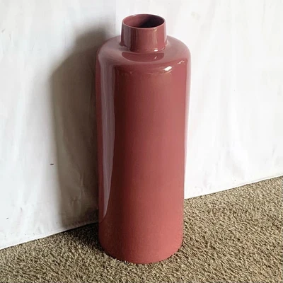 Post Modern Mauve Gloss Ceramic Floor Vase - Image 1 of 4