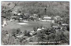 1954 RPPC West Virginia 4-H Camp Jacksons Mill vista aérea Weston WV PM POSTAL - Imagen 1 de 2