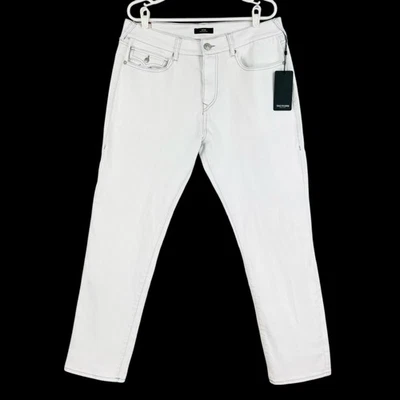 True Religion Men Geno Relaxed Slim Stretch Optic White Jean 34x32 Flap NWT $159 - Image 1 of 4