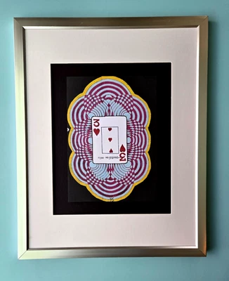 🔥 Pedro Friedeberg + signierter Druck gerahmt + fertig zum Aufhängen + Meine 3 roten Herzen - Bild 1 von 3