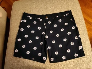 Club Room Mens Chino Shorts New 44 Navy Blue Floral Stretch 7" inseam floral - Picture 1 of 3