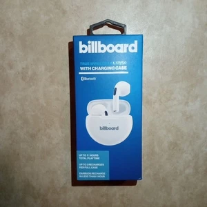 BILLBOARD Bluetooth True Wireless Earbuds with Charging Case -White - Picture 1 of 6