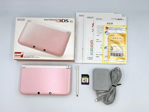 Console Nintendo 3DS XL LL rosa bianca testata funzionante imballata giapponese {spedizione veloce} - Foto 1 di 23