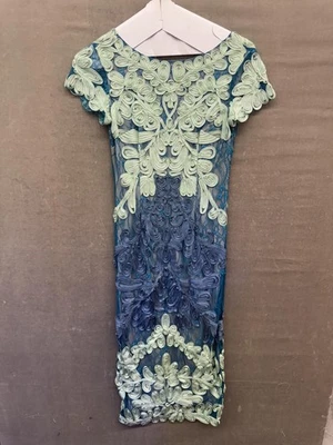 Vestido JS Collections para mujer 2 funda de encaje bordada superposición fiesta cóctel para Foto 1 de 4