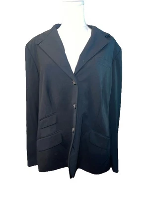 Blazer Ralph Lauren Para Mujer Talla 16 Negro 3 Botones Pecho Único EXCELENTE Foto 1 de 4
