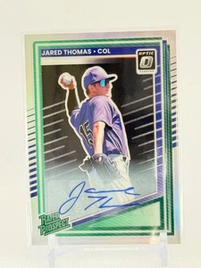 2025 Donruss JARED THOMAS Rated Prospects Optic Prizm AUTO Rockies - Picture 1 of 2
