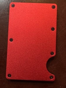 Ridge Style Red RFD Blocking Minimalist Wallet. Carbon Fiber Wallet/Money Clip - Picture 1 of 2