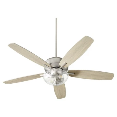 Breeze - 52 Inch 5 Blade Ceiling Fan with Bowl Light Kit-Satin Nickel - Image 1 of 3