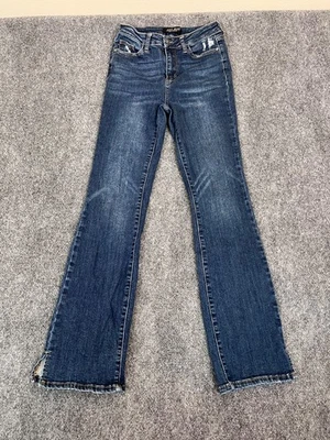 Jean Judy Blue para mujer azul denim ajustado bootcut pierna tiro medio talla 1/25 Foto 1 de 4