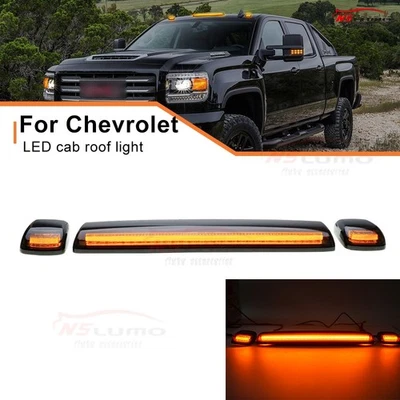 LED Cab Roof markerLight Kit For Chevrolet Silverado 1500 2500 3500HD 2015-2019 - Image 1 of 4
