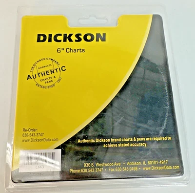 Gráficos Dickson 6", 0/50FC, 0-100%, 7 dias, 60/pacote cartões C663 - Imagem 1 de 4