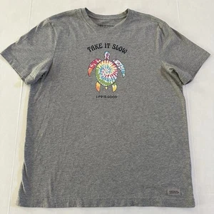 Life Is Good Men's Crusher Tee Tie-Dye Turtle Take It Slow Size Large - Picture 1 of 10