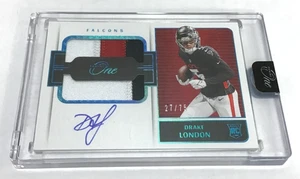 (MA3) 2022 Drake London Panini One Rookie Patch Auto #31 - Picture 1 of 2