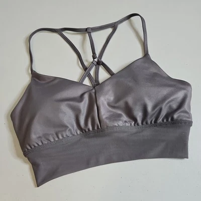 Sujetador deportivo Alo Yoga lujoso púrpura lavanda para mujer talla XS espalda deportiva  Foto 1 de 4