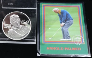 PGA Tour Arnold Palmer World Golf HOF 1oz .999 Proof Fine Silver Card & Capsule - Picture 1 of 5