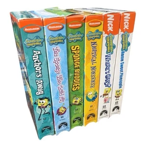 SpongeBob SquarePants VHS Tapes Lot Gary Pineapple Nautical Buddies Fly Anchors - Imagen 1 de 10