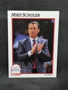 1991-92 Hoops #232 Mike Schuler Los Angeles Clippers Excellent - Picture 1 of 2