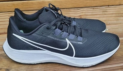 Mens 15 Nike Air Zoom Pegasus 38 Black White-Anthracite-Volt CW7356002 Used NICE - Image 1 of 4