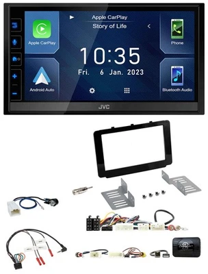 JVC DAB Bluetooth Lenkrad USB 2DIN Autoradio für Toyota Hilux 16-20 USB - Bild 1 von 4