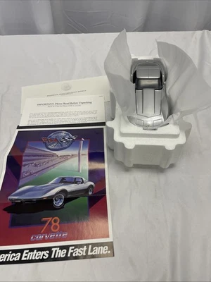 Franklin Mint 1978 Chevrolet Corvette 1:24 Scale Diecast B11ST57 Silver - Image 1 of 4