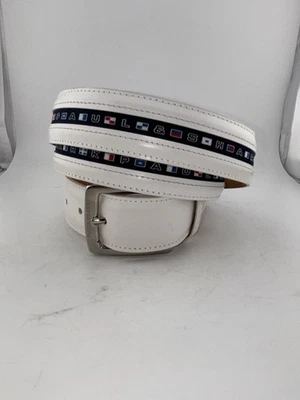 Cinturón bandera Paul & Shark multipuntada blanco para hombre talla 44 Foto 1 de 4