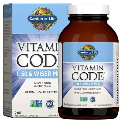 Multivitamínico Garden of Life Vitamin Code 50 & Wiser Men - 240 caduca: 05/2026 Foto 1 de 4