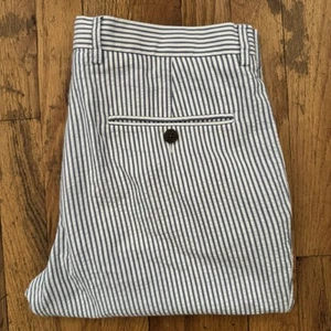 J Crew Pants Men 30x30 Blue Tapered Thompson Seersucker Stripped Suit Trousers - Picture 1 of 10