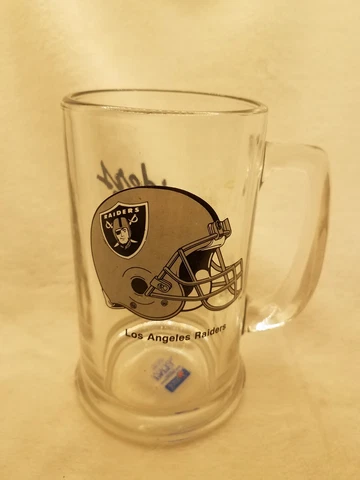 Vintage Raiders Los Angeles  Las Vegas  Raiders Glass Mug - Los Angeles NFL Cover