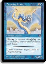 MTG-1x-Moderate Play, English-Snapping Drake (2)-Portal