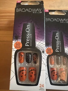 Broadway Nails Press-On Manicure - Cauldronc - Halloween- Jack O Lantern - Picture 1 of 3