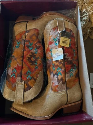 nocona Mujer Bota Vaquera 9 Tostado Multicolor Foto 1 de 2