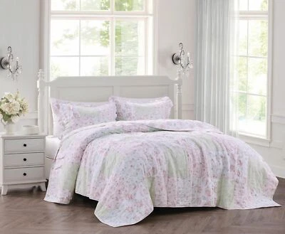 Juego de edredón de algodón con volantes Shabby Chic Multi Ditzy Ditsy doble/individual no simplemente Foto 1 de 4