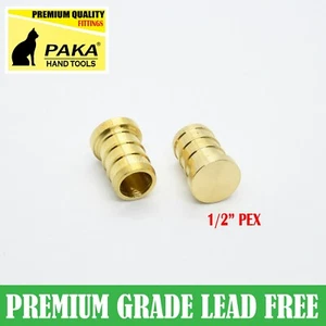 10 STÜCK PREMIUMQUALITÄT 1/2 ZOLL PEX STECKER (ENDKAPPE) - MESSING CRIMPFITTINGE (BLEIFREI) - Bild 1 von 1