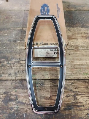 NOS OEM 1968 FORD COUNTRY SQUIRE RANCH WAGON SEDAN TAILLIGHT BEZEL C8AZ-13489-B - Image 1 of 4