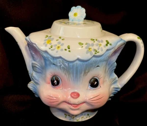Vtg 1950 Lefton Miss Priss Cat #516 - 4 Cup Teapot - Picture 1 of 10
