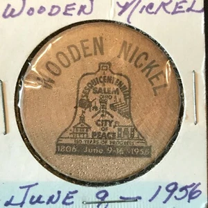 1956 Salem, OH 150th Anniversary Wooden Nickel - Token Ohio *1169 - Bild 1 von 2