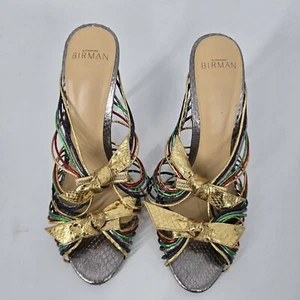 Alexandre Birman Dallas Metallic Slide Mule Size 39 - Picture 1 of 11