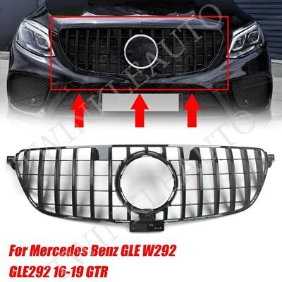 1x Parrilla de parachoques delantero negra para Mercedes Benz GLE-Coupe C292 W292 2016-19 Foto 1 de 4