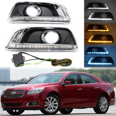 Luz de circulación diurna 3 colores LED antiniebla para Chevrolet Malibu 2013-2015 DRL Foto 1 de 4