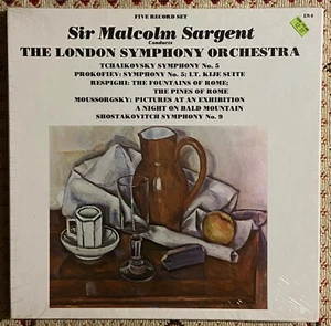 SIR MALCOM SARGENT CONDUCTS LSO 5-LP BOX SET NEW SEALED TCHAIKOVSKY PROKOFIEV - Picture 1 of 3