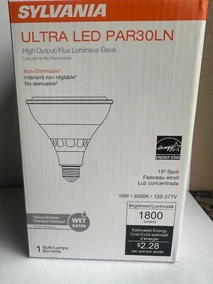Sylvania Ultra LED PAR30LN Long Neck Spot 1800 lumens Wet Rated High Output NIB - Image 1 of 4